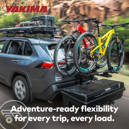 Yakima EXO SwingBase Hitch Base Rack & EXO GearLocker Vehicle Rooftop Cargo Carrier Box, Black - Car Storage Accessories for Travel and Camping