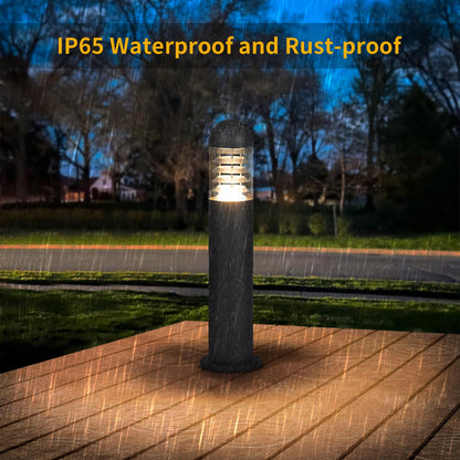 Linkmoon 31.5" Outdoor Pathway Lights Wired, AC 100-240V Landscape Path Lights, IP65 Waterproof Driveway Lighting, 3000K LED Bollard Light, Modern Bollard Landscape Lighting for Sidewalk Lawn Garden
