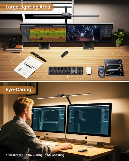 TROND LED Neck Reading Light LED Clamp Desk Lamp with Remote