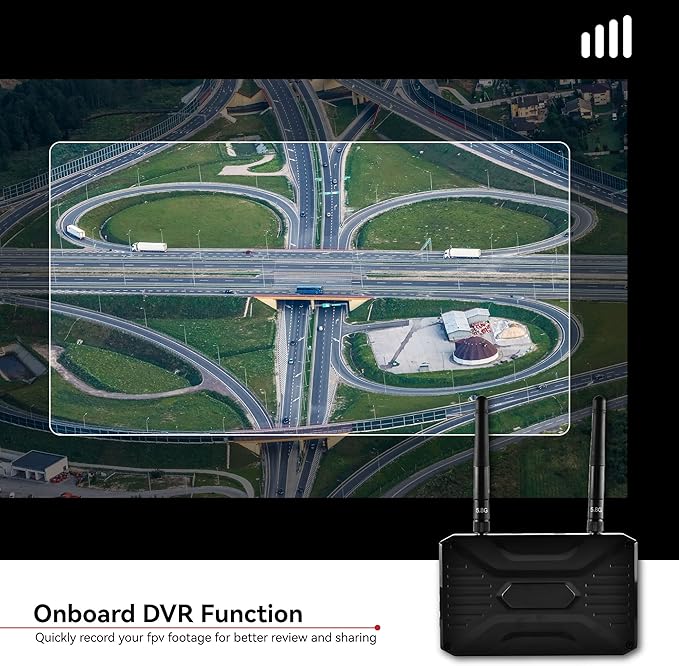 FPV Monitor for FPV Camera- 5.8Ghz 4.3 FPV Display Screen with DVR 40CH Receiver 800x480 IPS Display Built-in Battery for RC Hobby FPV Drone RC Car FPV VTX Goggles