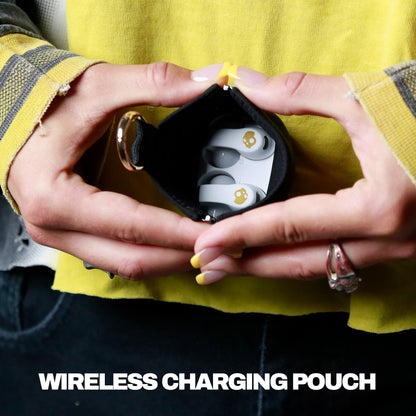 Skullcandy Push 720 Open Wireless Open Ear Bluetooth Earbuds, Headphones, Waterproof, Clip-On Lightweight Design, 30 Hours Battery, Wireless Charging Pouch, Microphone for iPhone Android - Bone