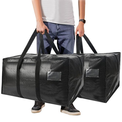 Heavy Duty Extra Large Moving Bags,58 Gallon Jumbo Packing Bags,Huge Moving Storage Bags with Strong Zippers & Carrying Handles,Reusable Big Moving Storage Bags for College Dorm Travel 2Pack