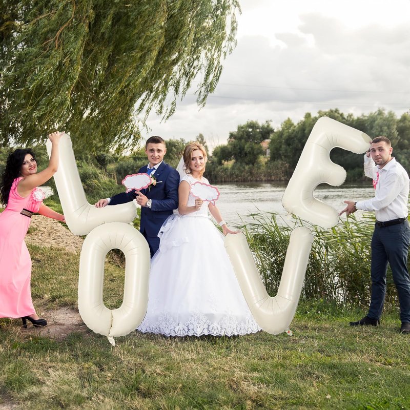 40 Inch Custom Letter Balloons, Giant Alphabet G Foil Name Balloon Cream White, Mylar Self Inflating Beige G, Helium Customize for Women Birthday Party Decoration