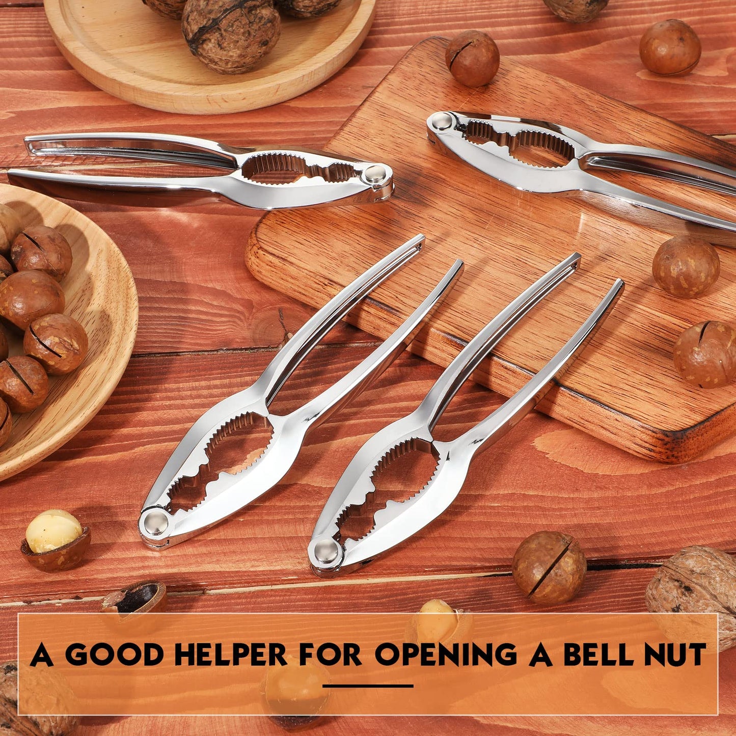 Zhehao 30 Pack Nut Crackers Tool Bulk Crab Crackers and Tools Heavy Duty Crab Leg Claw Crackers Opener Tool for Nuts Shellfish Seafood Home Restaurant Kitchen Crumbled Tools (Silver)
