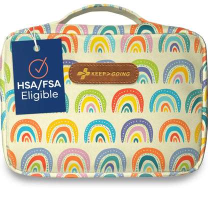 Keep Going Travel First Aid Kit Bundle of 2 Kits, First Aid Kit for Car, Home, Dorm, & Boat with Latex-Free Bandages – Travel Kit Bundle for Families