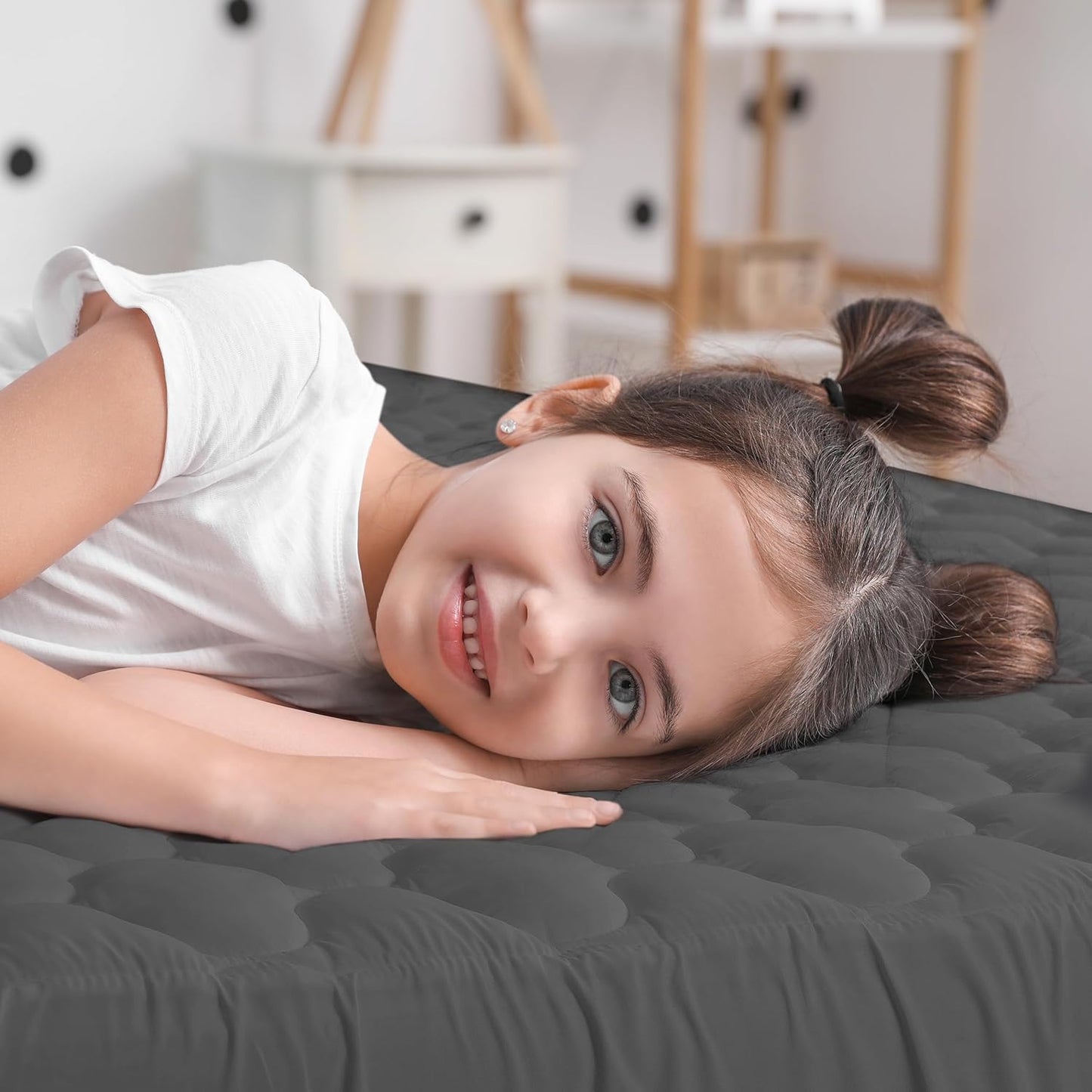 Utopia Bedding Waterproof Mattress Protector - Noiseless Quilted Twin Pad | Deep Pocket Fits Up to 16 Inches (Grey)