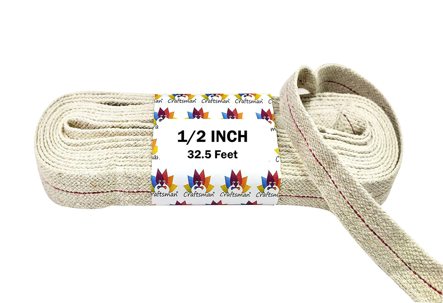 Craftsman 100% Cotton Wicks for Kerosene Lamps - 1/2 Inch, 32.5 Feet Roll, White, Model DIYA102