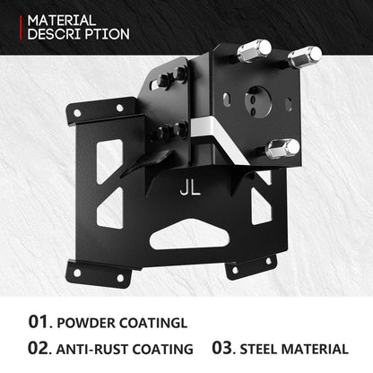XOOKUN Adjustable jl Spare Tire Carrier Composition 2018 2019 2020 2021 2022 2023 2024 (Includes 4XE Models) Jeep Wrangler JL JLU 2/4 Doors with Camera Slot (Without Camera) Up to 40 inch