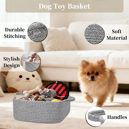 Skiennix Empty Gift Basket for Kids - Stylish Grey Storage Basket for Toys | 13 x 10 x 5 Inches