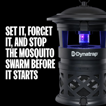 Dynatrap DT2030SR Fly Traps Outdoor - Mosquito & Flying Insect Killer for 1 Acre – Kills Mosquitoes, Flies, Gnats, Wasps - Bug Zapper Alternative - Black