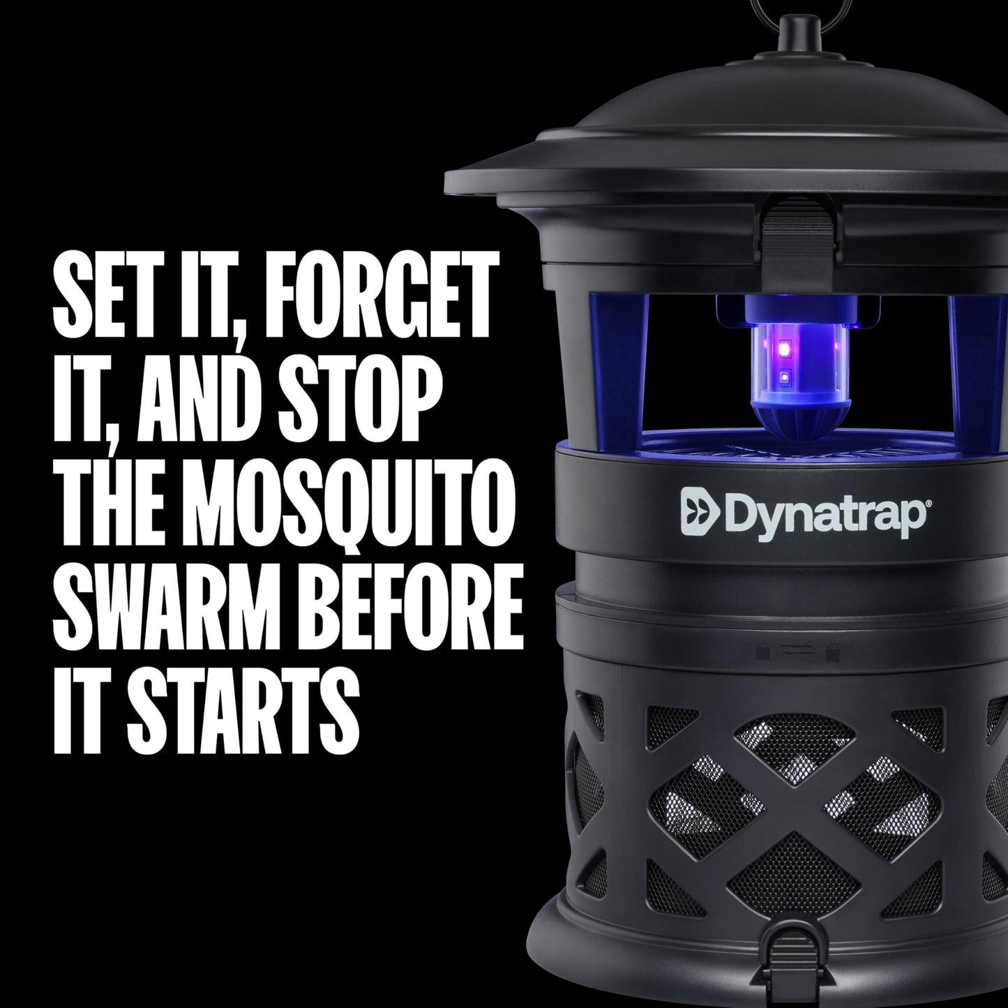 Dynatrap DT2030SR Fly Traps Outdoor - Mosquito & Flying Insect Killer for 1 Acre – Kills Mosquitoes, Flies, Gnats, Wasps - Bug Zapper Alternative - Black