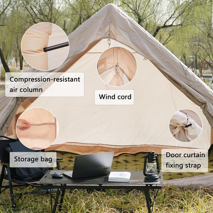 WENZEFZZB 2025 Upgraded Waterproof Inflatable Camping Tent for 5-8 People, No Assembly Needed Luxury Glamping House, Oxford Fabric Inflatable Camping Tents with Hand Pump