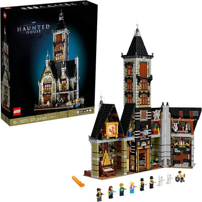 LEGO Icons Haunted House Building Set Creative Craft for Adults and Family Haunted House DIY Project to Build Together Includes 10 Minifigures 10273