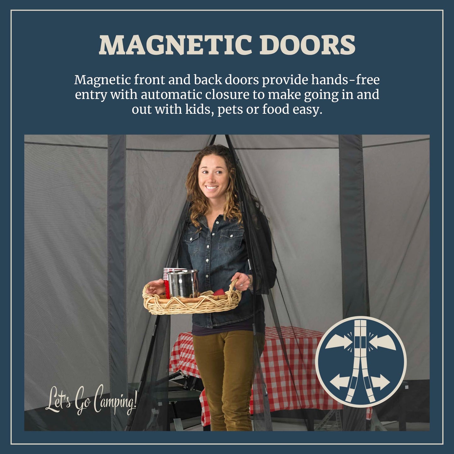 Wenzel Magnetic Screen House, Magnetic Screen Shelter for Camping, Travel, Picnics, Tailgating, and More