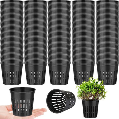 Reeooue 500-Pack 2 Inch Hydroponics Net Pots - Slotted Mesh Net Cups for Plant Growing System - Self Watering Baskets for Indoor and Outdoor Plants, Hydroponics Supplies Kit