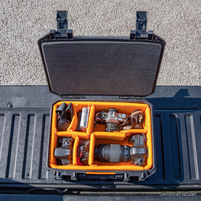 Pelican Vault - V550 Multi-Purpose Hard Case with Padded Dividers for Camera, Drone, Equipment, Electronics, and Gear (Black)