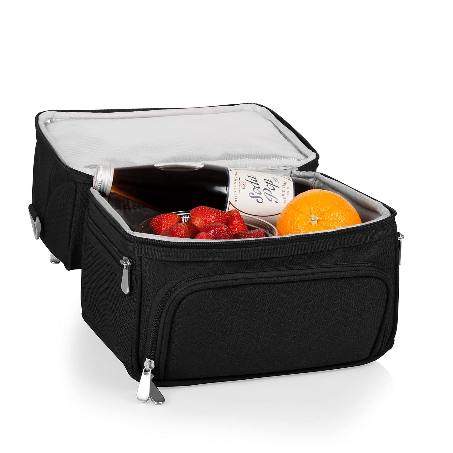 PICNIC TIME Disney Nightmare Before Christmas Jack Pranzo Lunch Bag, Insulated Lunch Box with Utensil Set, Lunch Cooler Bag, (Black)