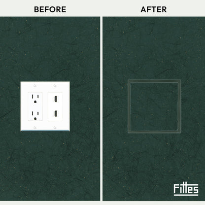 Fittes Flush Drywall No-See Receptacle Mount [Luxe] - 1 Gang - Satin White
