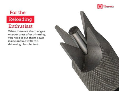 Hornady 4 Blade Outside Diameter Deburring Tool 050173 - Case Prep Reloading Tool Removes Burrs from the Case Mouths for Accurate Bullet Seating -Chamfer Tool Bit for Use with Case Prep Tools