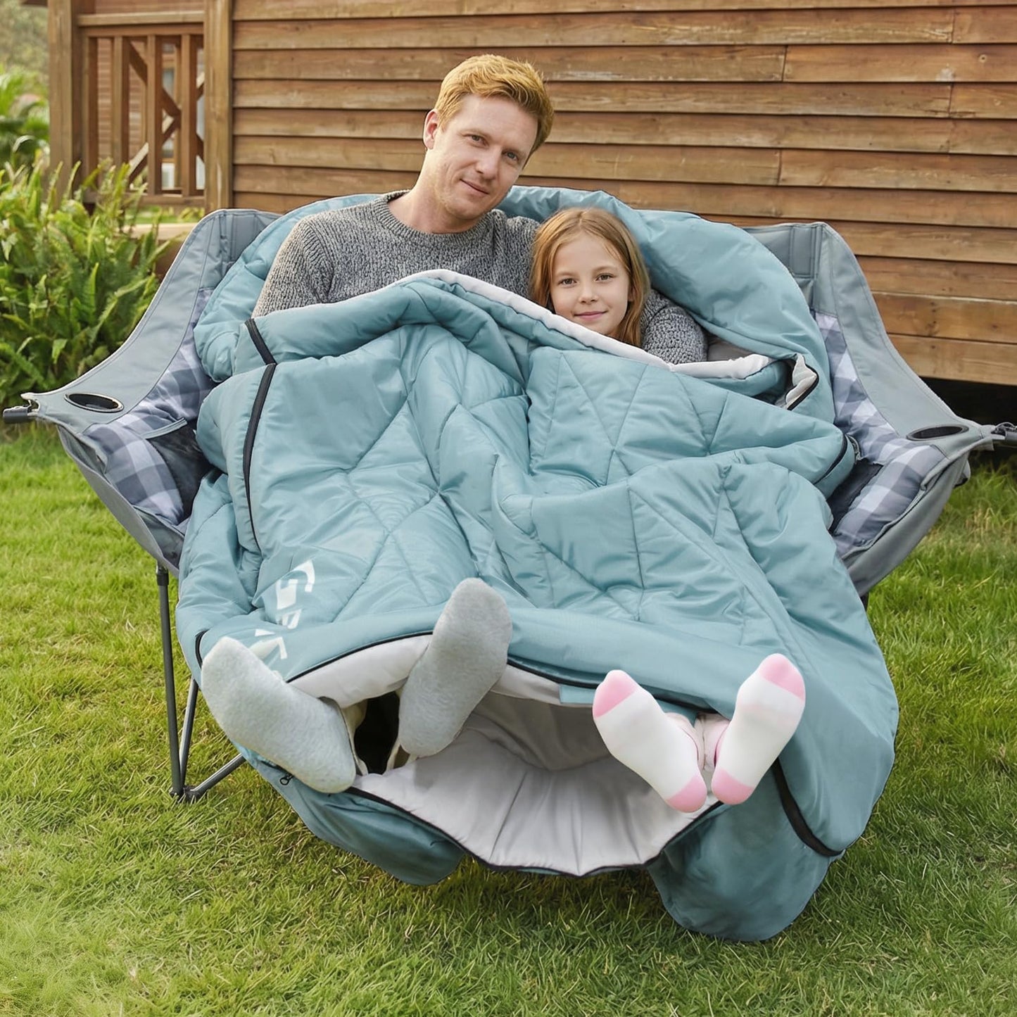 GEERTOP 2 Person Sleeping Bag with Dual Comfort Layer for Couples Adults - 4 Season Cold & Warm Weather Camping Hiking Backpacking Double Sleeping Bag