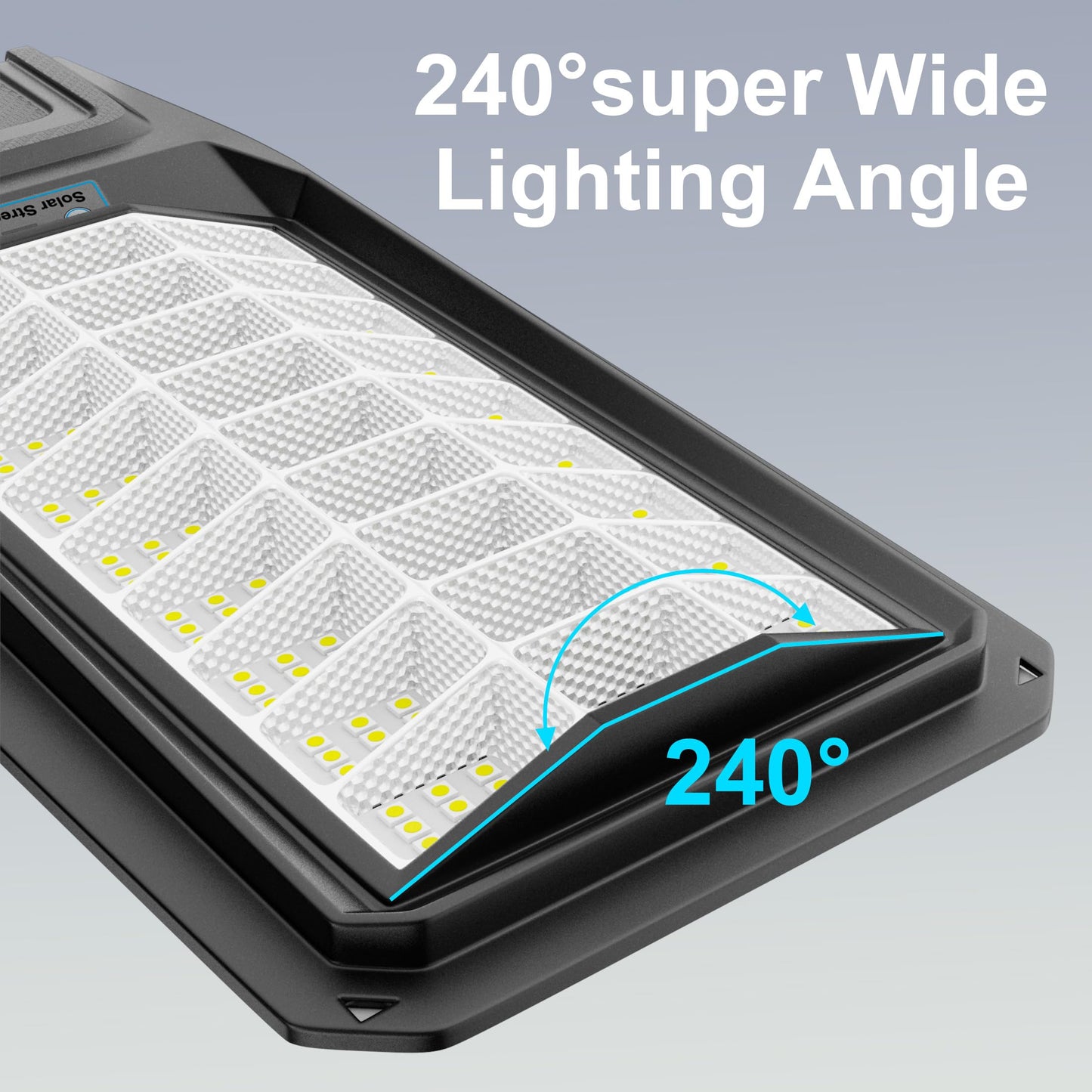 loyoele Solar Street Light Outdoor Waterproof Dusk to Dawn, 9800W Solar Parking Lot Lights Commercial Large Outdoor Flood Light Heavy Duty Solar Power with Motion Sensor for Yard Garden