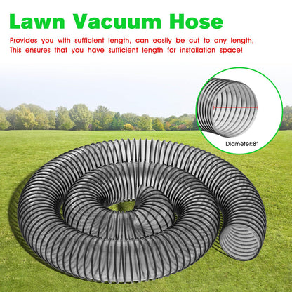 Leaf Vac Hose Dust Collection Hoses 8 Foot PVC Flexible Grass Catcher Leaf Vac Collection Vacuum Hose FOR DR Agri-Fab Trac Fits Most Brands Of Lawn Leaf Blowers (8 Inch Inside Diameter)