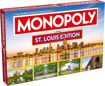Monopoly Board Game St Louis MO Edition : 2-6 Players Family Board Games for Kids and Adults Board Games for Kids 8 and up for Kids and Adults Ideal for Game Night
