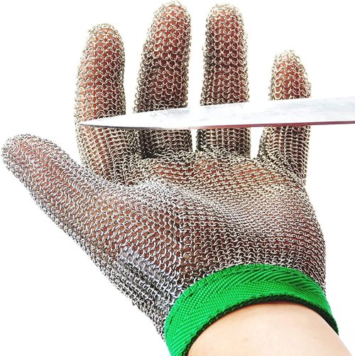 Dowellife Cut Resistant Chainmail Glove - Food Grade Stainless Steel for Butchers & Chefs | X-Small