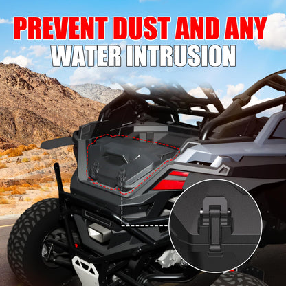 XATVXUTV 36QT UTV Rear Cargo Box for Polaris RZR Pro R, Water Resistant Dust Free Rear Bed Tool Storage Box with 2 Lockable Latches for Polaris RZR Pro R 4 2022-2025 Accessories, Replace OEM #2884236