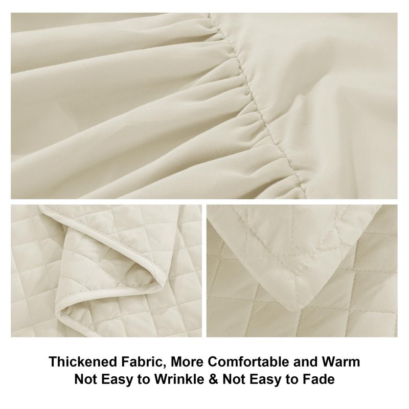 MABOZOO Daybed Covers Sets with Bedskirt for Twin Bed,5 Piece All Season Twin Size Cozy Double Sided-Quilting,Daybed Comforter Bedspread with Shames 75"x39"