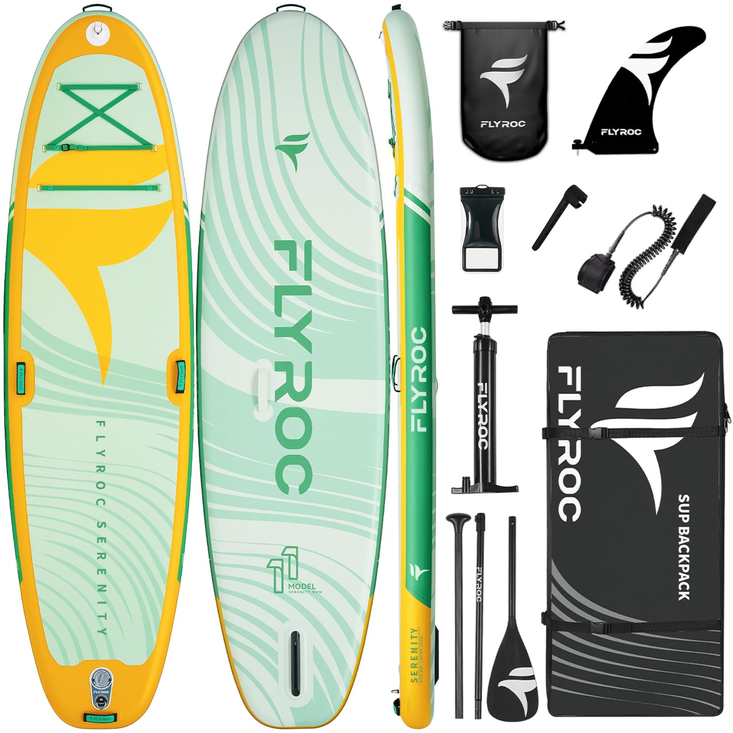 11’x35 Extra Wide Inflatable Paddle Board, 430lb Capacity Stable Paddleboard for Yoga, Stand up Paddle Board for Adults(x3), Full Coverage EVA Deck, 5 Handles, 100L Backpack, All-Round