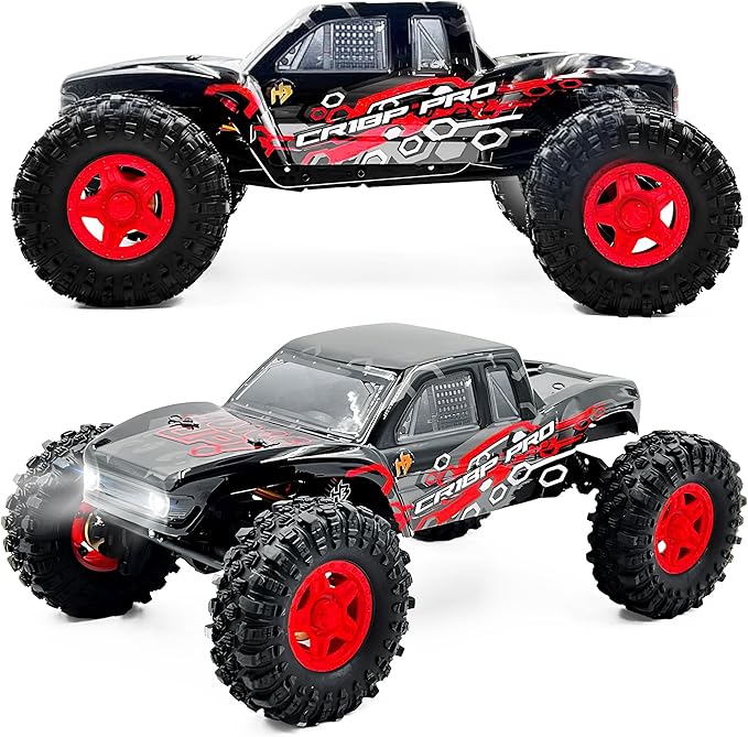 Helidirect HobbyPlus 1/18 RC Crawler - CR-18P PRO Brushless Juice Up Edition RTR w HBW Electronics 2.4GHz 4CH TX - Remote Control Crawler RC Rock 1/18 Full Lock 4WD Off-Road for Adults - Red