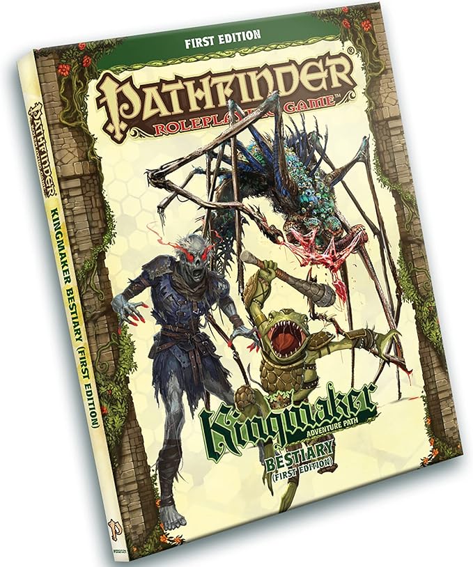 Pathfinder Kingmaker Bestiary Hardcover - 200+ Monsters NPCs &amp Conversion Rules for First Edition Tabletop RPG