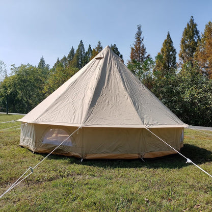 Outdoor Waterproof Anti-UV 300D Oxford Cloth Bell Tent Portable Family Camping Yurt (Diameter 4 Meter)