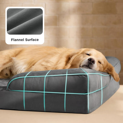 Bedsure XL Plus Orthopedic Dog Bed for Extra Large Dogs - Washable XLarge Dog Cat Bed Waterproof, Comfort Dogs Couch Sofa with Washable Removable Cover, Pet Bed with Nonskid Bottom, Dark Grey, 48"