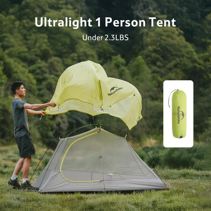 Naturehike Star Trail 2.3lb One Person Tent, Easy Setup, Compact, Spacious, Ultralight 1 Person Backpacking Tent for Camping, Outdoor, Hiking and Mountaineering