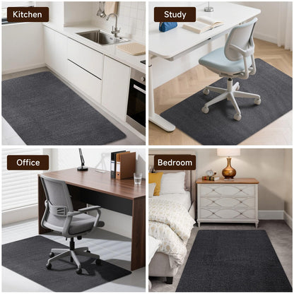 SHAREWIN Office Chair Mats for Hardwood Floor, Dark Gray 47"x36" Computer Chair Rug, Under Desk Mat, Large Anti-Slip Floor Protector for Home, Office, Study