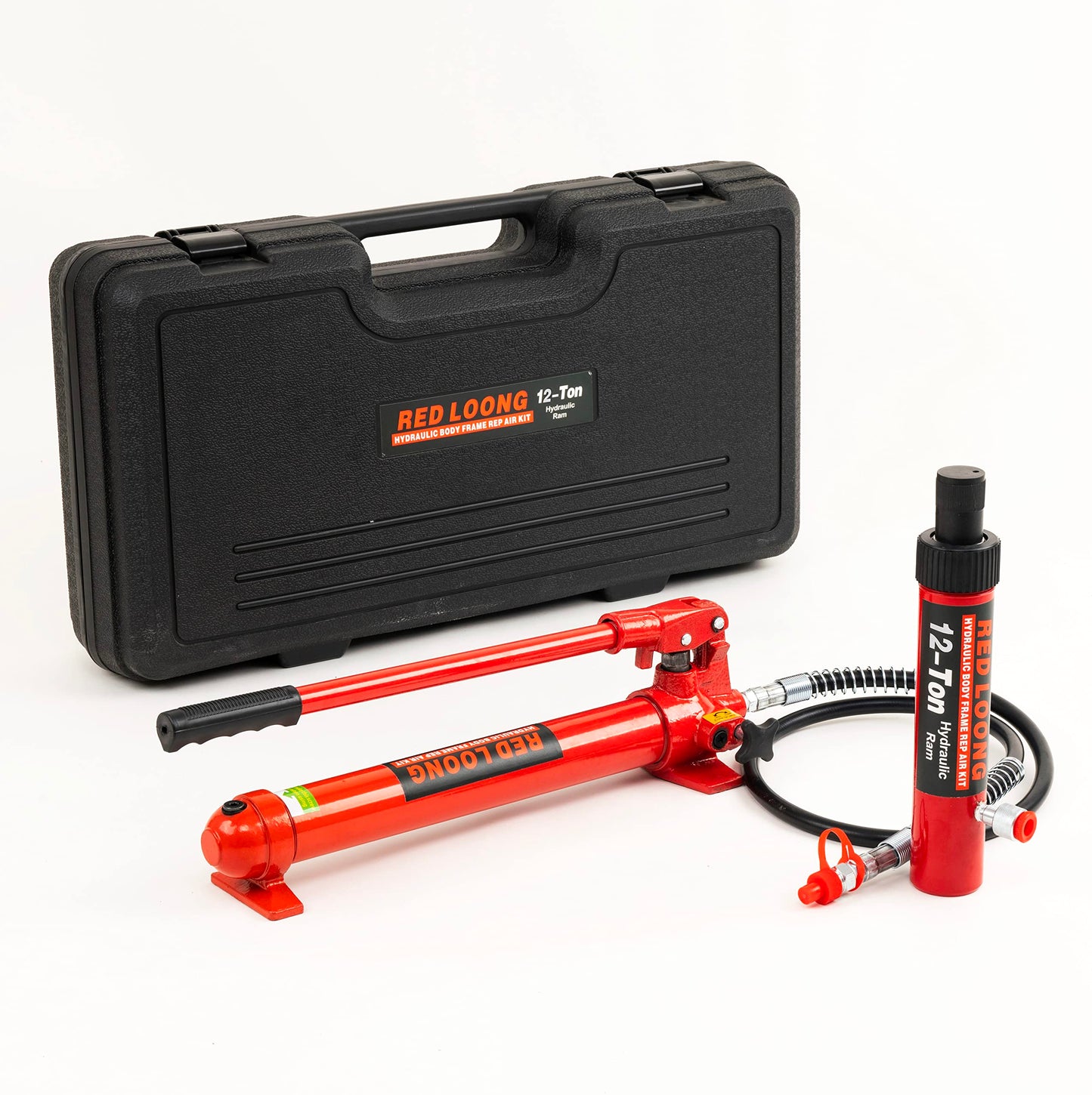REDLOONG 12 Ton Porta Power Hydraulic Jack Kit, Heavy Duty Hydraulic Ram & Pump Set, Auto Body Frame Repair Tool with Extension Tubes for Car, Truck & Garage