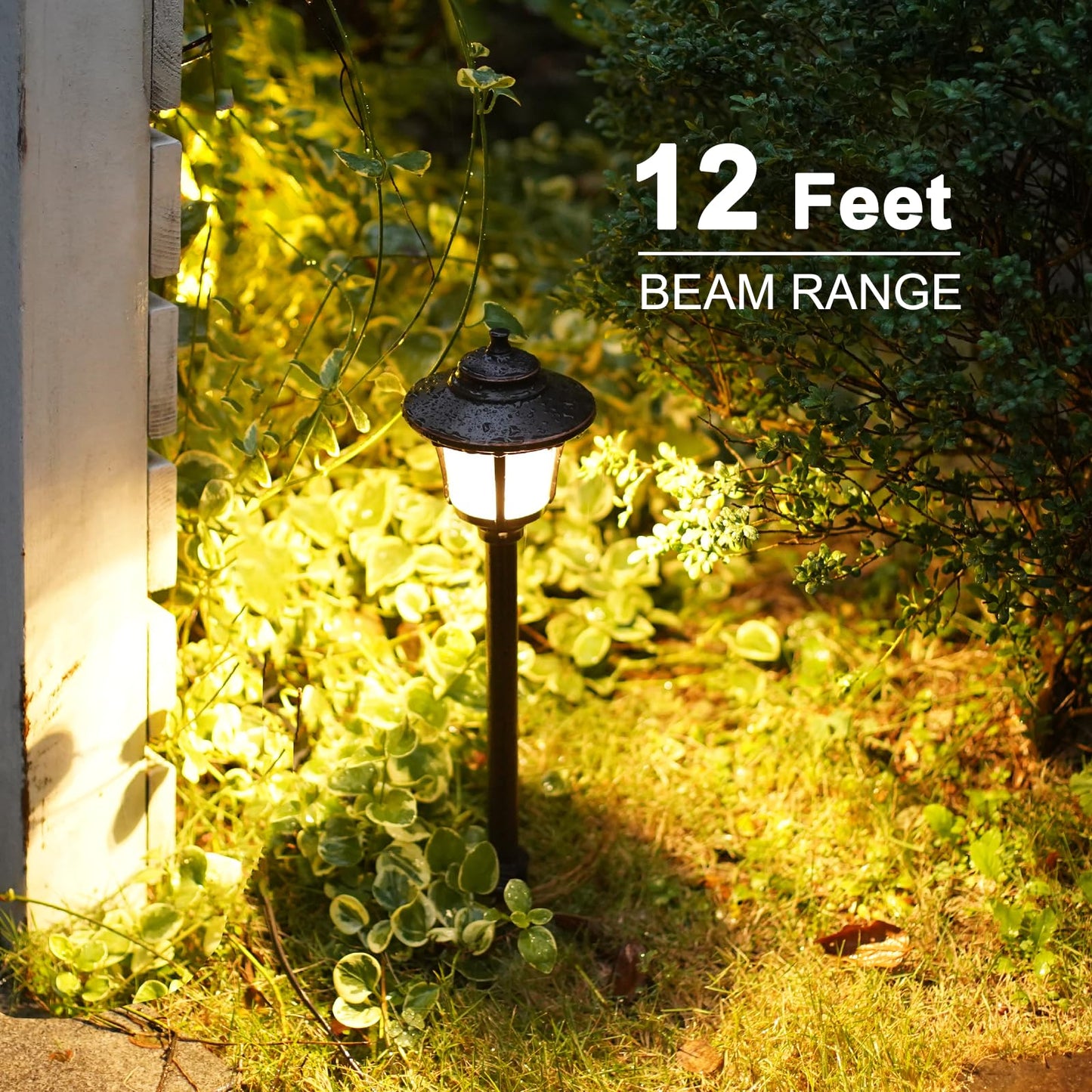 GOODSMANN Low Voltage Landscape Lighting Oil Rubbed Bronze 2PK Path Lights Low Voltage 3W LED 120 Lumen 3000K Warm White with Cable Connectors