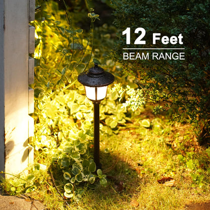 GOODSMANN Low Voltage Landscape Lighting Oil Rubbed Bronze 2PK Path Lights Low Voltage 3W LED 120 Lumen 3000K Warm White with Cable Connectors