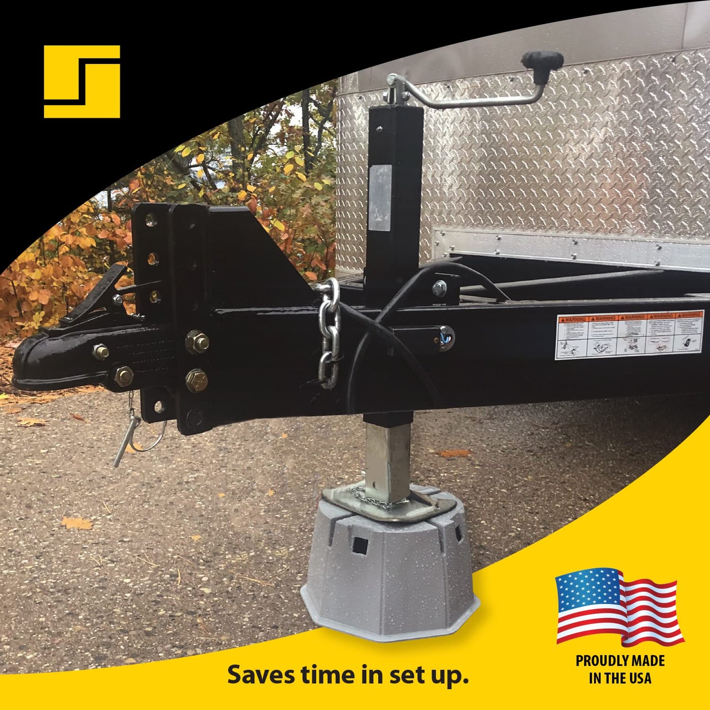 Stromberg Carlson JBP-712.6 Base Pad Extreme 6 Pack – 6" RV Utility Blocks for Leveling, Camper Jack Blocks, Setup Blocks – 6000 lb Capacity, Lightweight & Stackable – Universal Fit – Black – 6" Tall