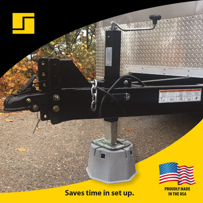 Stromberg Carlson JBP-712.6 Base Pad Extreme 6 Pack – 6" RV Utility Blocks for Leveling, Camper Jack Blocks, Setup Blocks – 6000 lb Capacity, Lightweight & Stackable – Universal Fit – Black – 6" Tall