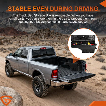 GEARLAST Truck Bed Storage Box Fit for Dodge Ram 1500 2019-2025 Passenger side