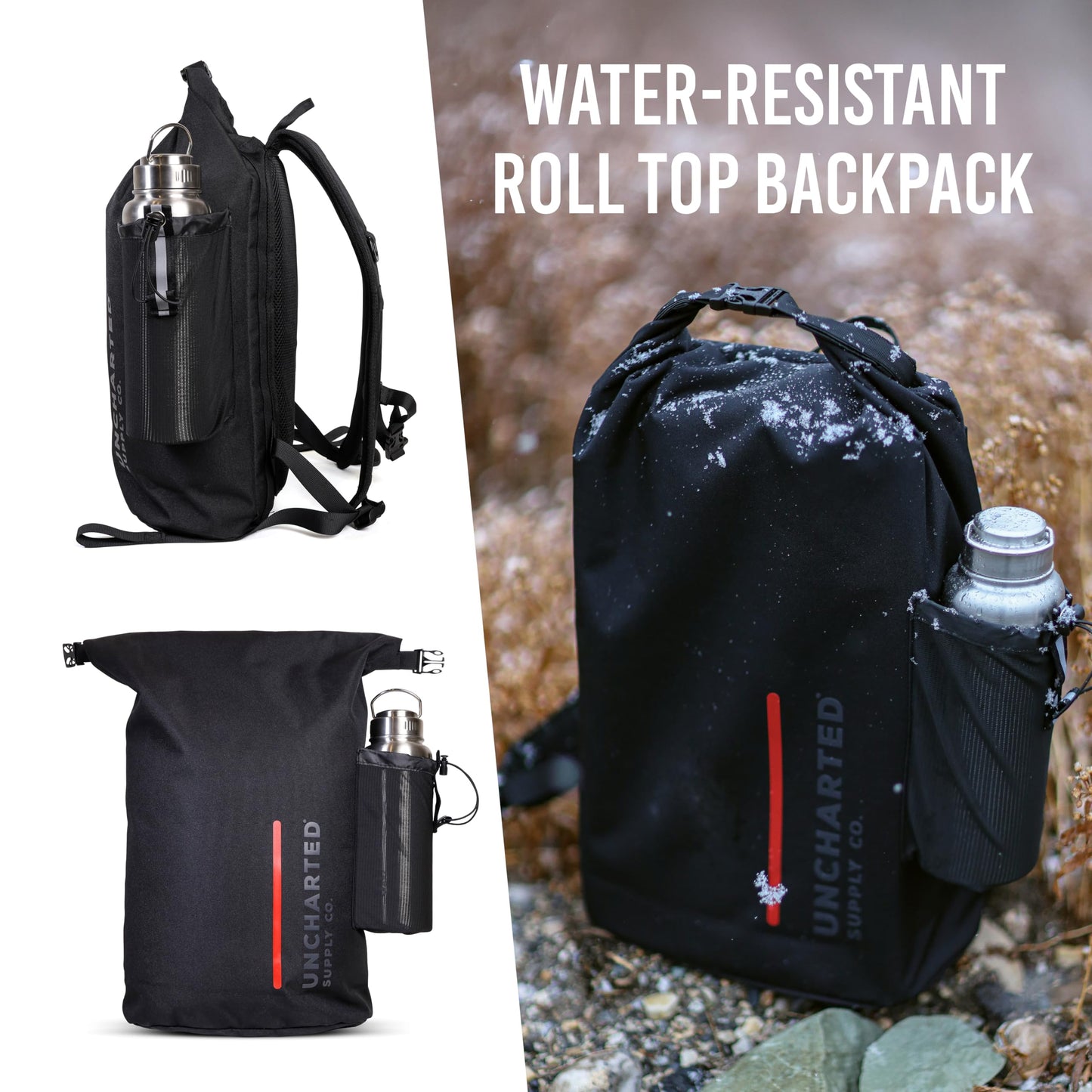 Emergency Survival Kit – Seventy2 Core by Uncharted Supply Co, Waterproof Backpack Bug-Out Bag with First Aid, Tools, Hydration & Warmth