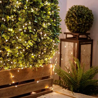 4 Pack Fairy Lights Battery Operated, 16.4 Ft 50 LED Starry Fairy Lights with Auto Timer Dark Green Copper Wire Twinkle Lights for Wedding Bedroom Christmas Decor (Warm White)