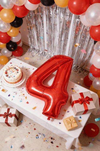 Laser Red 9 Balloon, Number Balloons 40 Inch, 9th Giant Birthday Decorations for Girls,19th 29th Party Decorations Supplies, Number 9 Balloon