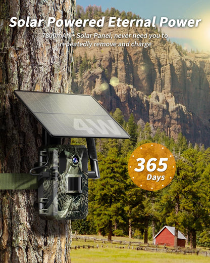 Loatos Cellular Trail Camera 2 Packs, AI Animal Detection Trail Camera Built-in SIM Card 4G LTE with Unlimited Data Plan Game Cameras with Night Vision Motion Activated Waterproof 2K Live View