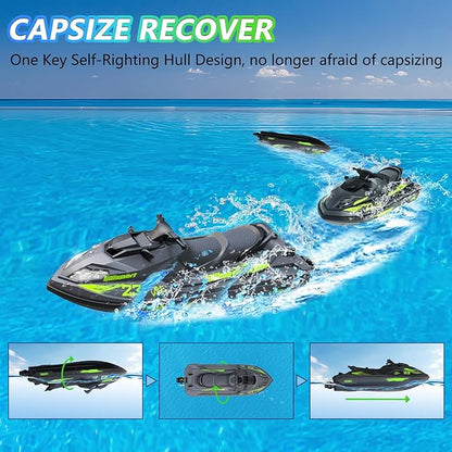Cheerwing UDI023 RC Boat for Kids &amp Adults 20KM/H Vortex Jet Remote Control Boat for Pools and Lakes Gray