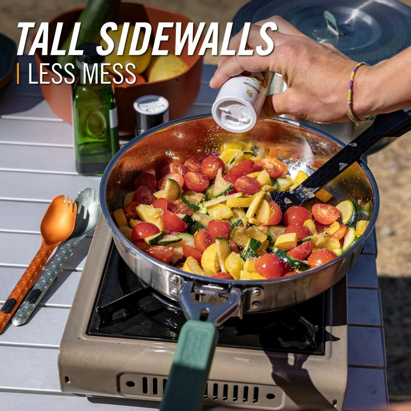Gerber Gear ComplEAT Cook Set - Dishwasher-Safe Camping Cookware for Outdoor Cooking - Includes Saute Pan, Stock Pot, 4 Plates, 4 Bowls, Mixing Bowl & More