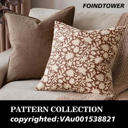 Foindtower Decorative Floral Throw Pillow Covers - Set of 2 Boho Accent Cushions | 18x18 Inch Light Orange Brown